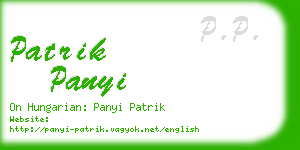 patrik panyi business card